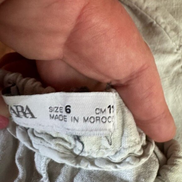 Zara Girls Linen Wide Leg Pants Size 6 Beachy Lagom Bohemian - Picture 6 of 8